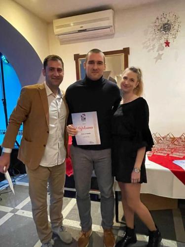 Božićni domjenak 2021 - Goran Rogić, Karlo Findri, Mia Maesano Krapinec